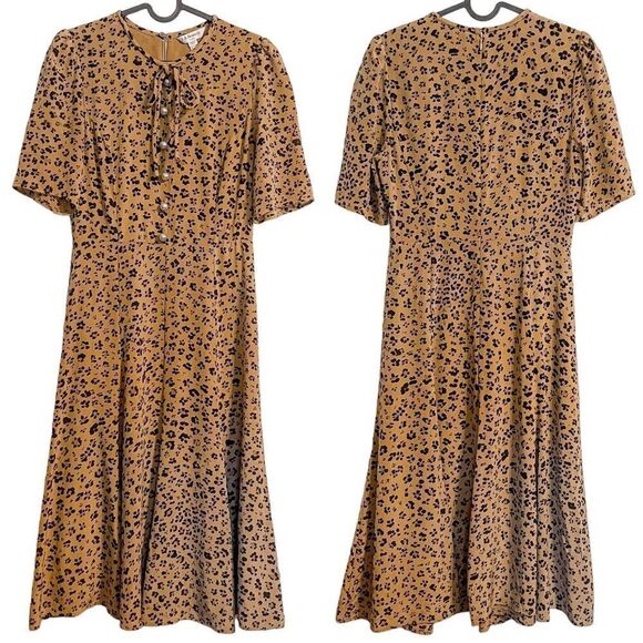 LK Bennett Montana Animal Print Silk Midi Dress - Picture 5 of 9